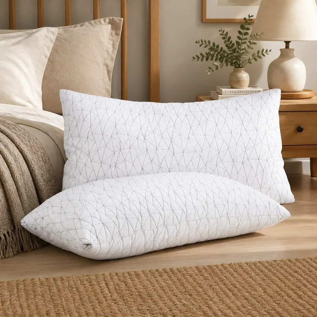 King Size Memory Foam Pillows Twin Pack