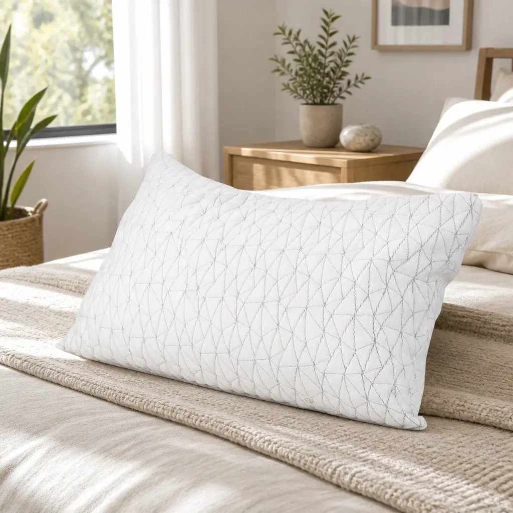 Memory Foam Pillow Gel-Infused Standard Size Twin Pack White