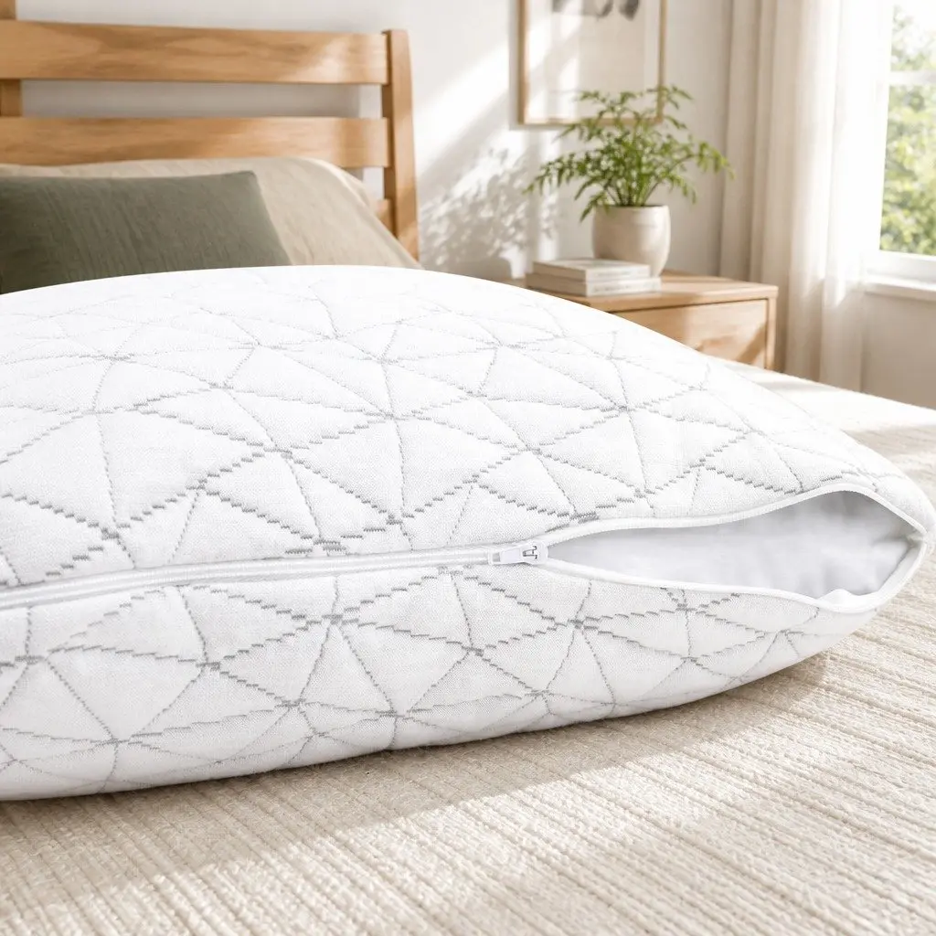 Memory Foam Pillow Gel-Infused Standard Size Twin Pack White