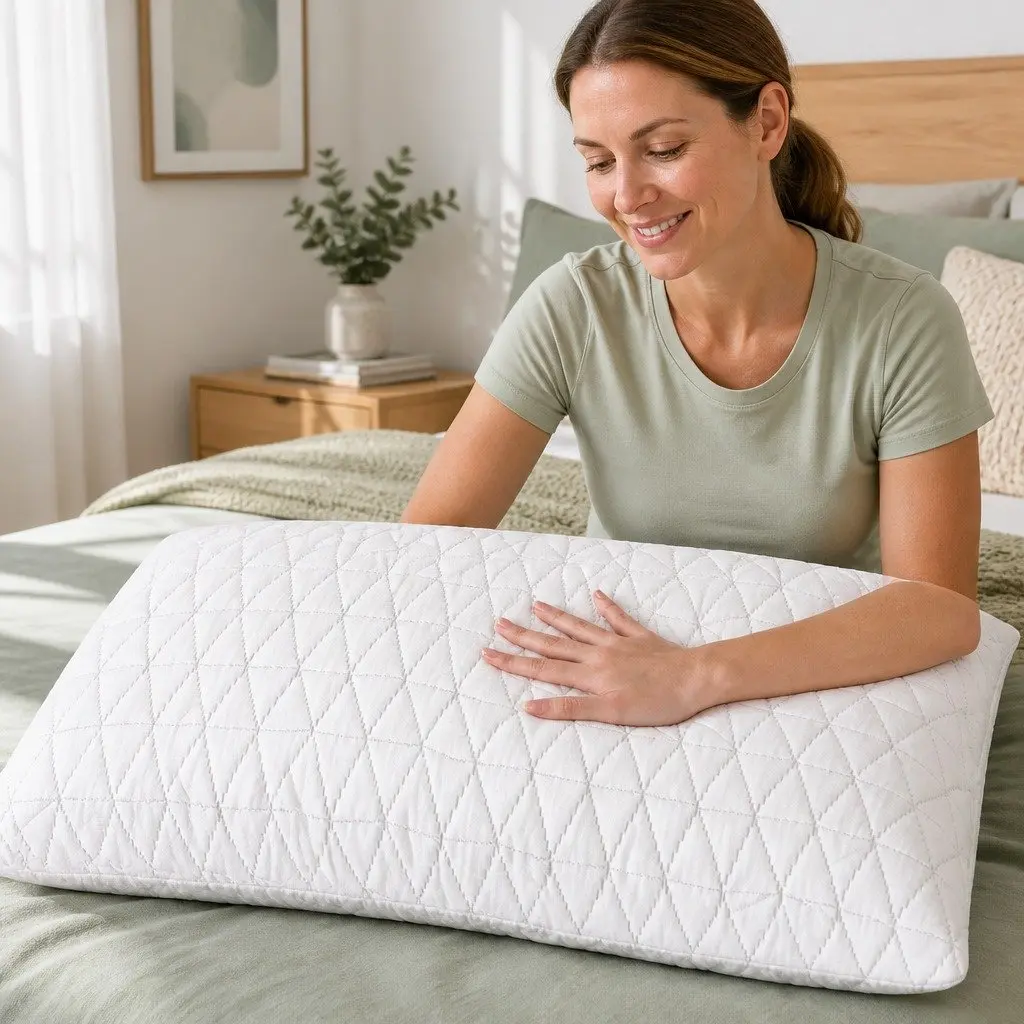 Memory Foam Pillow Gel-Infused Standard Size Twin Pack White