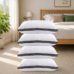 Premium Microfibre Pillows White 4 Pack for All Sleepers