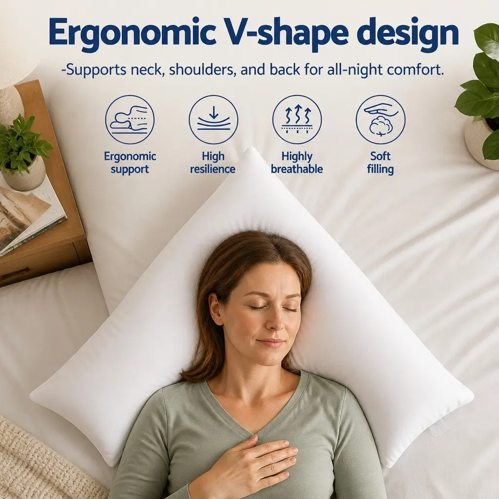 V Shape Body Pillow for Ergonomic Support