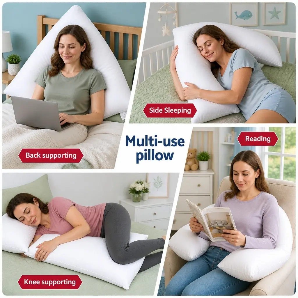 V Shape Body Pillow for Ergonomic Support