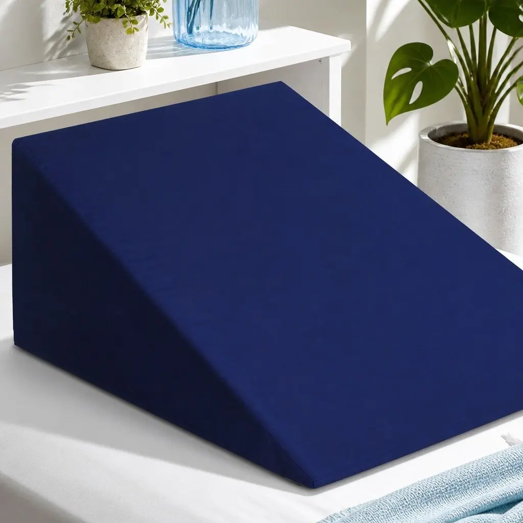 Memory Foam Wedge Pillow Blue Twin Pack for Elevation