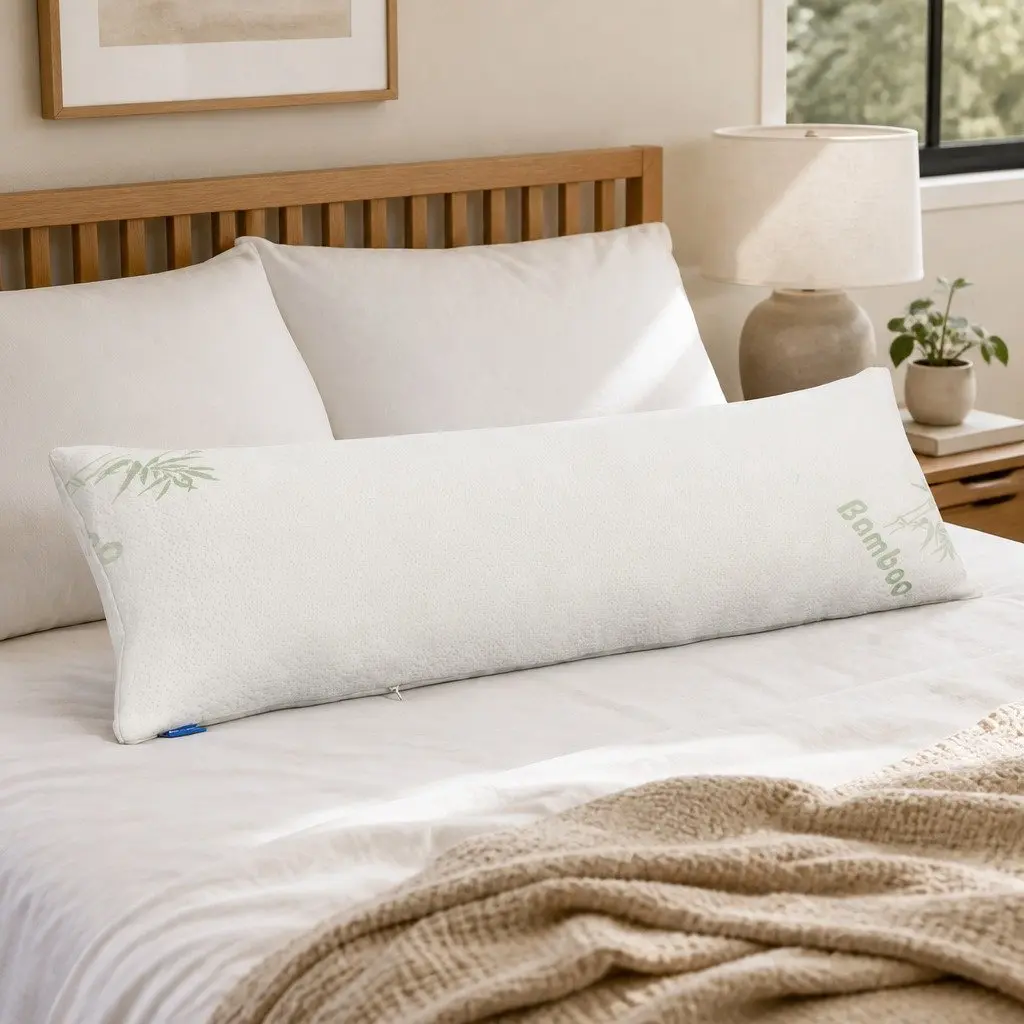 Body Pillow Memory Foam Full Length Support White