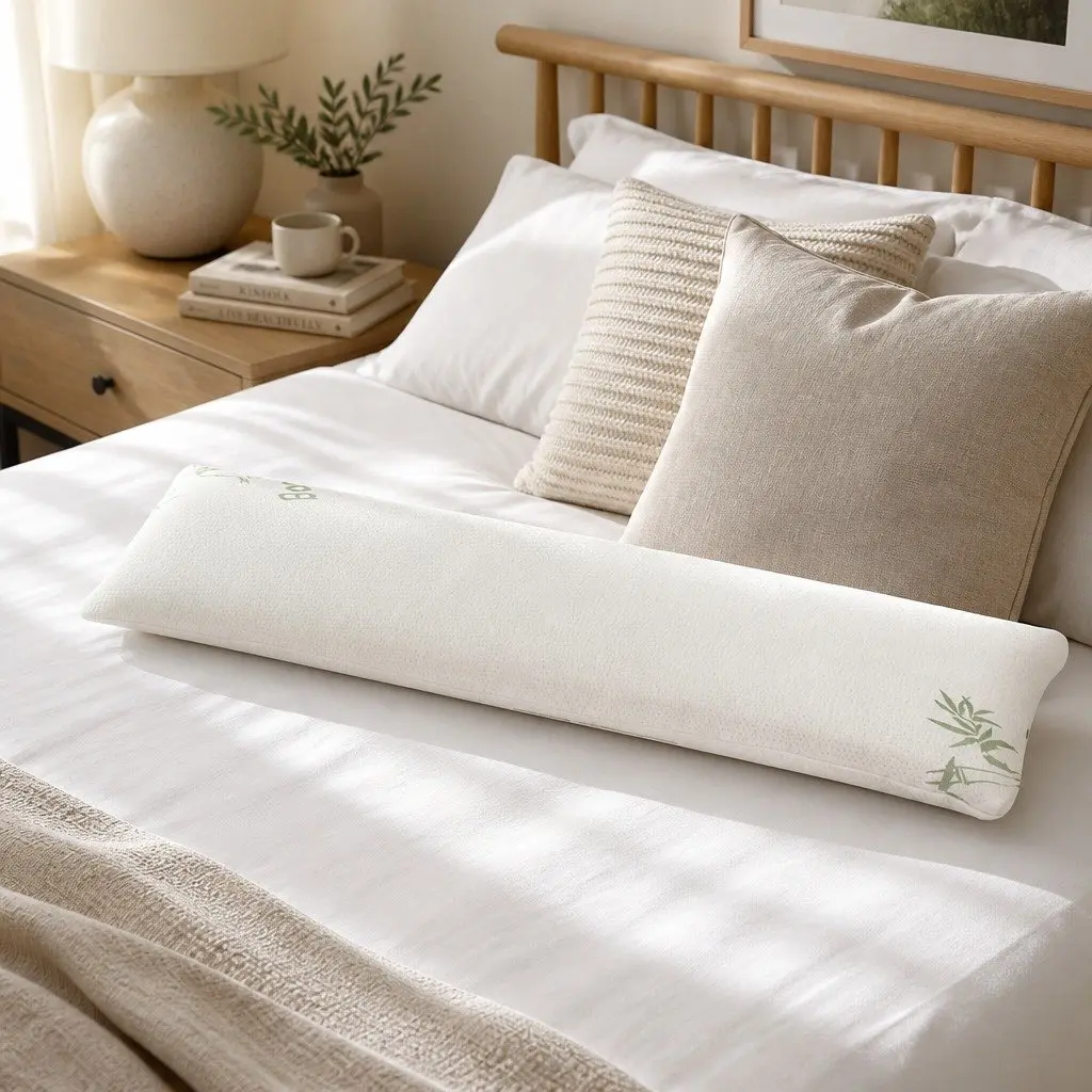 Body Pillow Memory Foam Full Length Support White