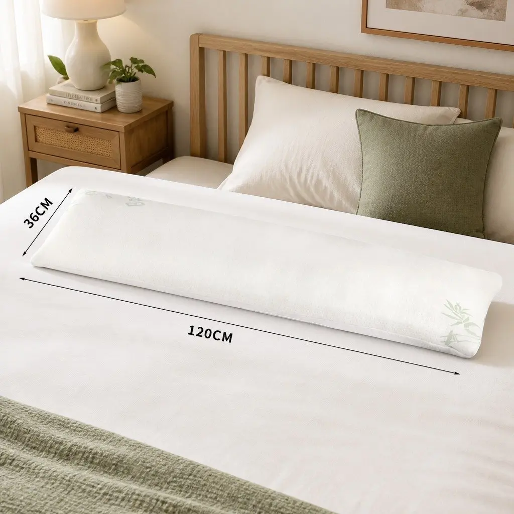 Body Pillow Memory Foam Full Length Support White