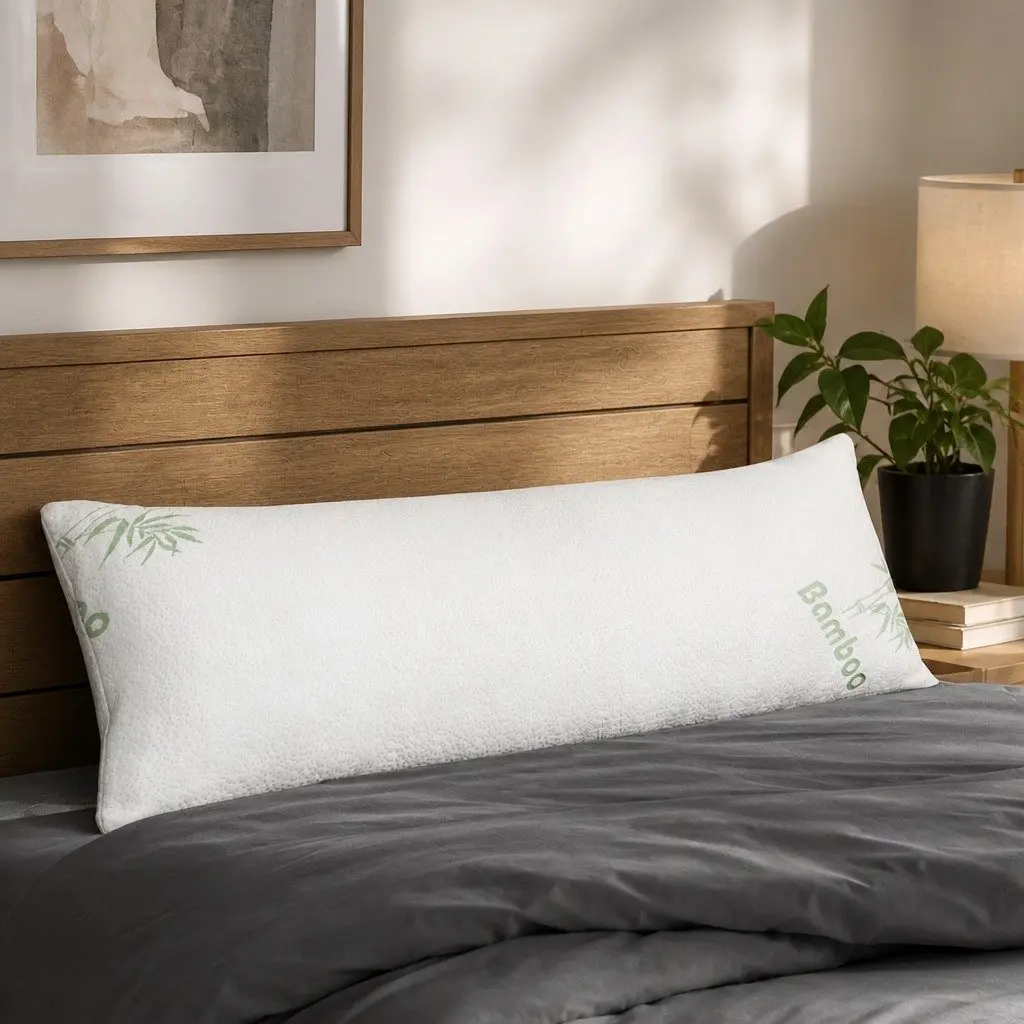 Body Pillow Memory Foam Full Length Support White