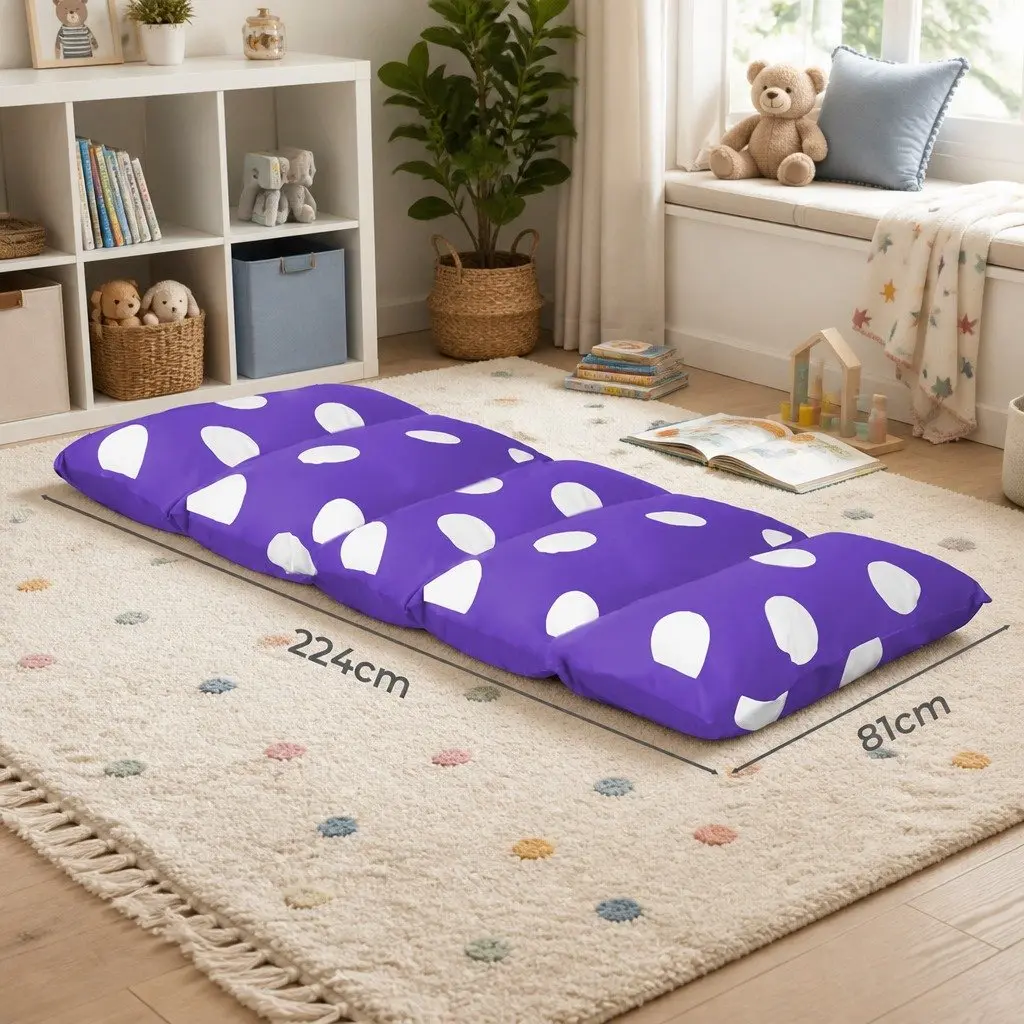 Kids Floor Lounger Pillow Cushion Polyester Large Purple