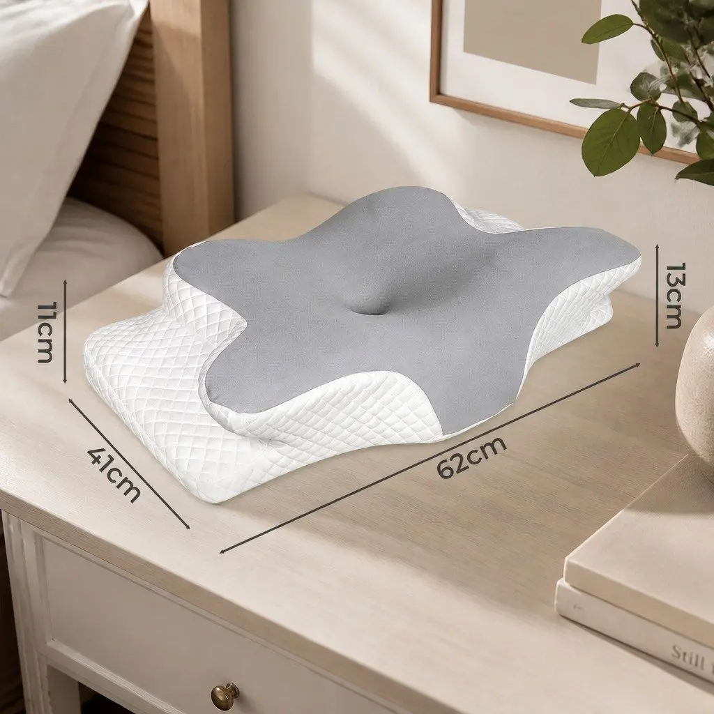 Ergonomic Contour Memory Foam Pillow for Neck and Shoulder Support