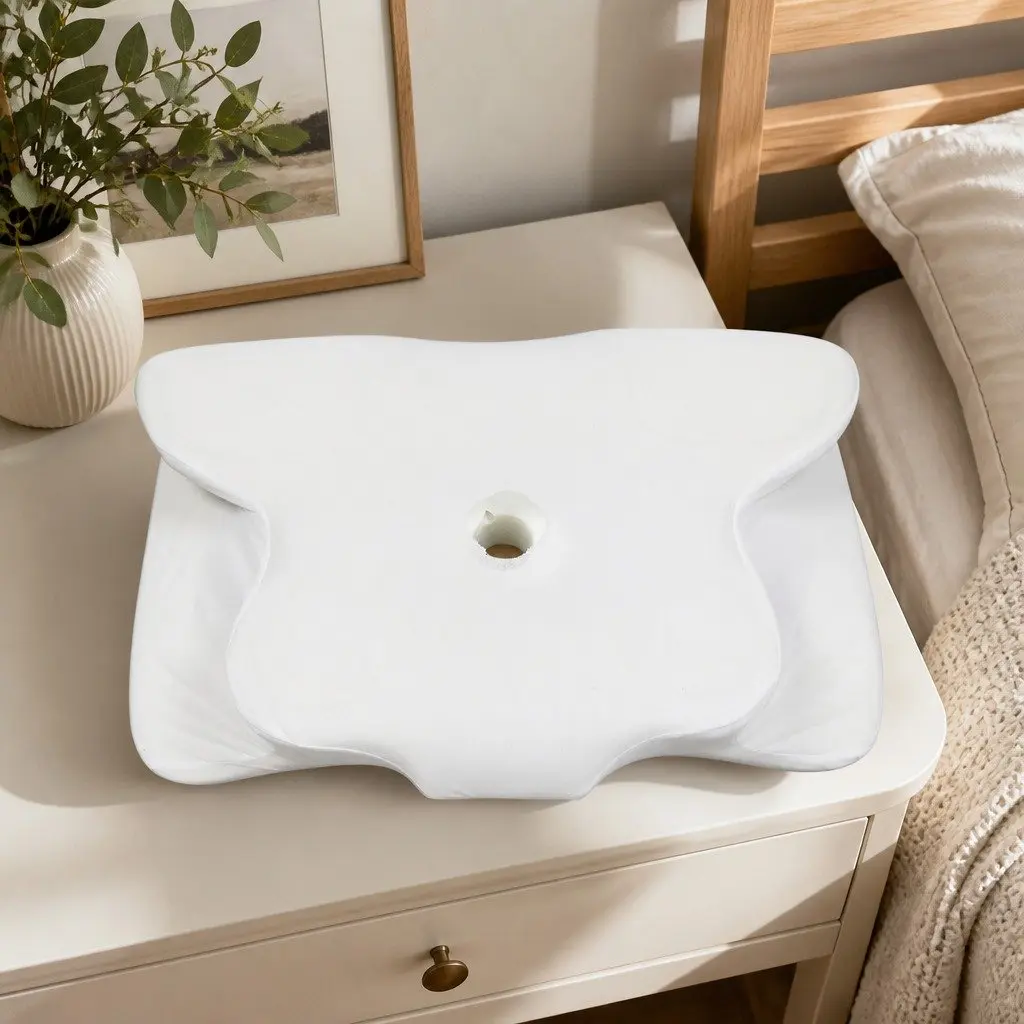 Ergonomic Contour Memory Foam Pillow for Neck and Shoulder Support
