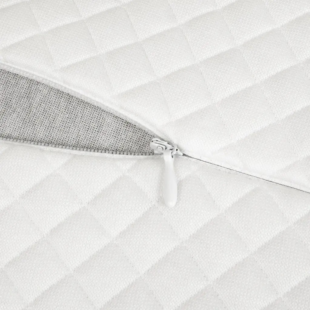 Memory Foam Pillow Pair Bamboo Charcoal Ergonomic Neck Shoulder Support White 60cm x 35cm x 11cm/8cm