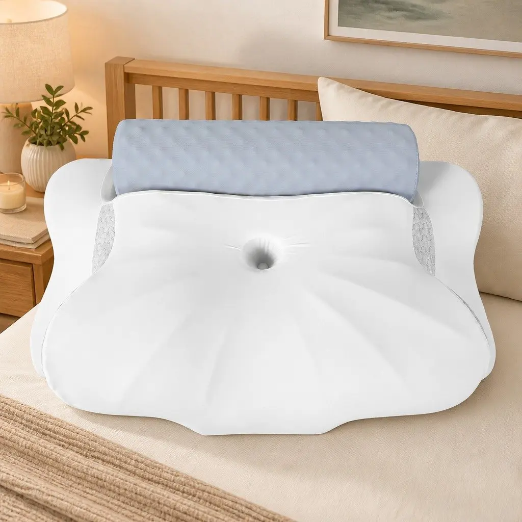 Cervical Memory Foam Neck Pillow Cooling Gel Support Contour Sleep Orthopedic