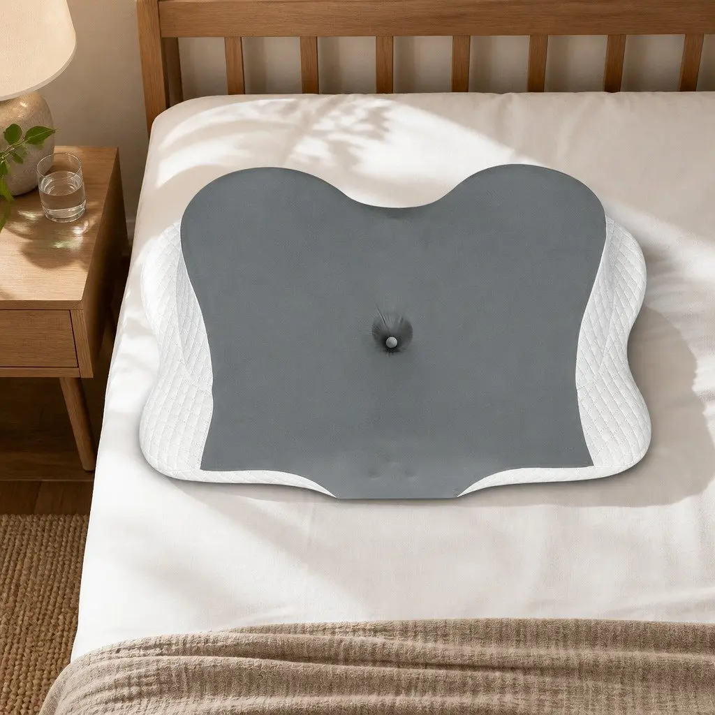 Ergonomic Memory Foam Neck Pillow for Sleep Support