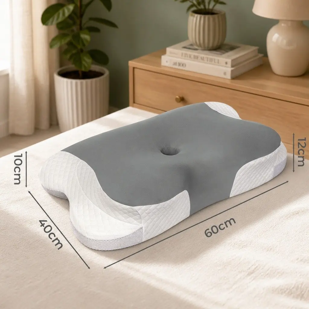 Ergonomic Memory Foam Neck Pillow for Sleep Support