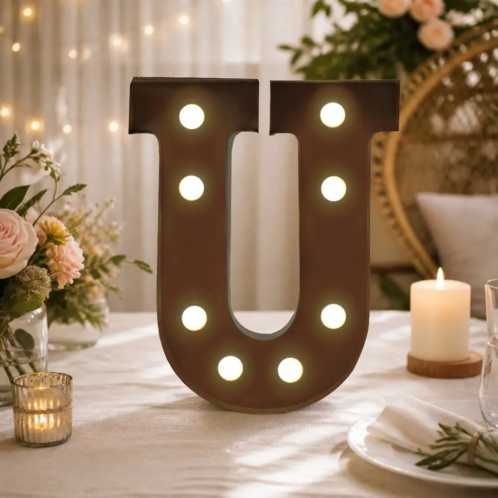 LED Metal Letter Lights for Events and Decor