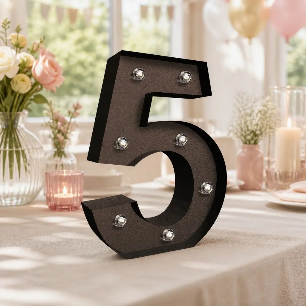Free Standing LED Metal Number Lights for Events