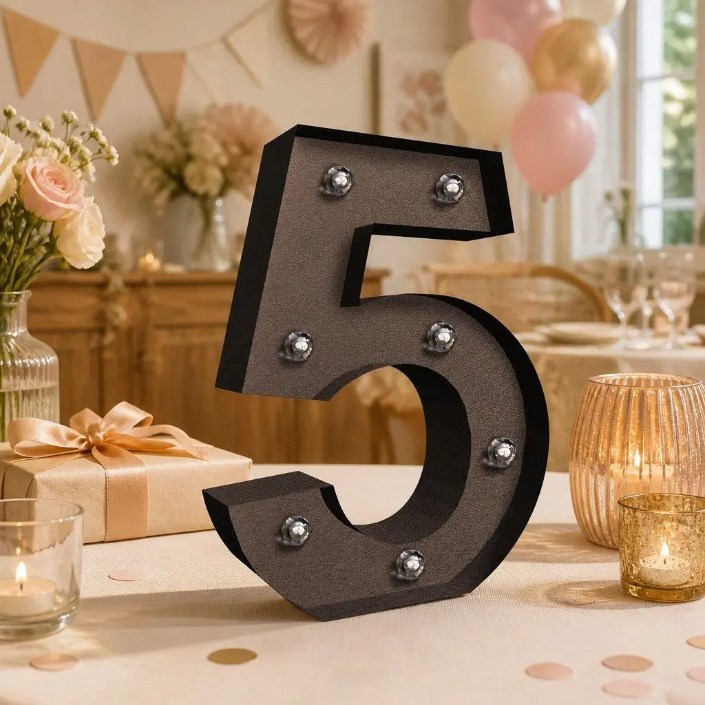 Free Standing LED Metal Number Lights for Events