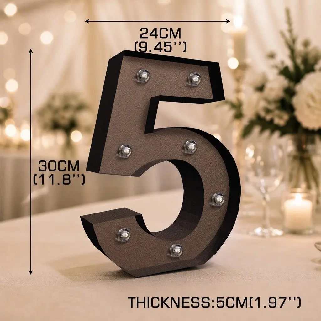 Free Standing LED Metal Number Lights for Events