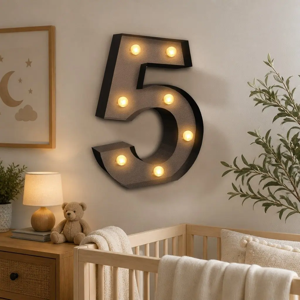 Free Standing LED Metal Number Lights for Events