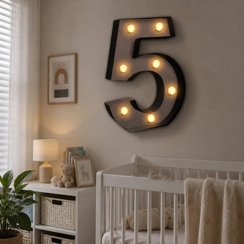 Free Standing LED Metal Number Lights for Events