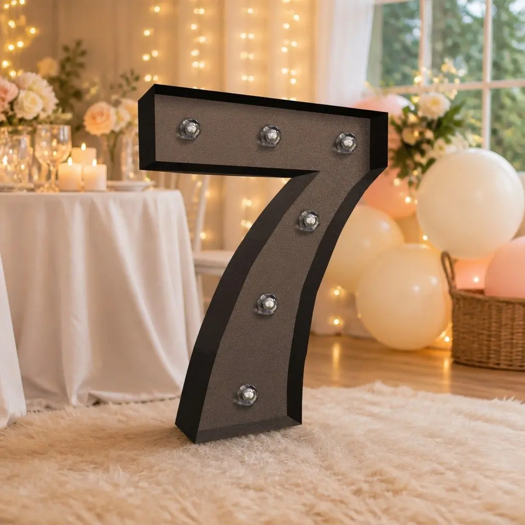 Metal LED Letter and Number Lights for Events