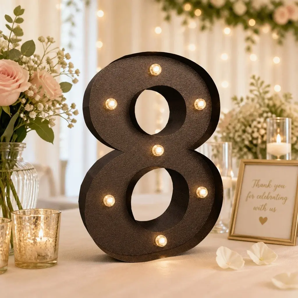 Metal LED Number Lights for Events