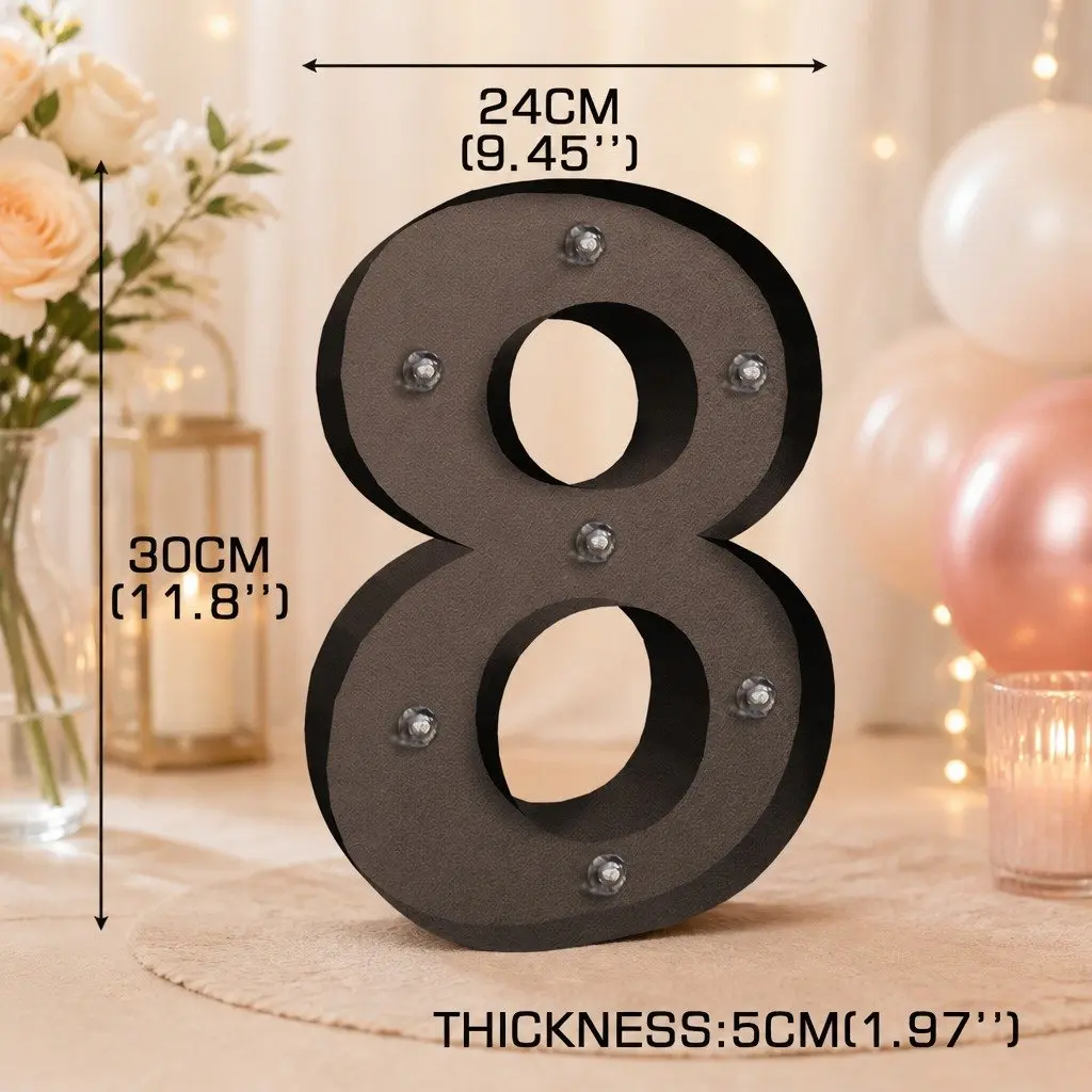 Metal LED Number Lights for Events