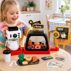 Impressive Kids Coffee Shop Pretend Play Set with Accessories