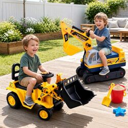 Durable Yellow Kids Ride On Bulldozer for Outdoor Fun