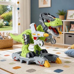 Kids Dinosaur Ride On Push Car Toy Spray Function Indoor Outdoor Green 56cm
