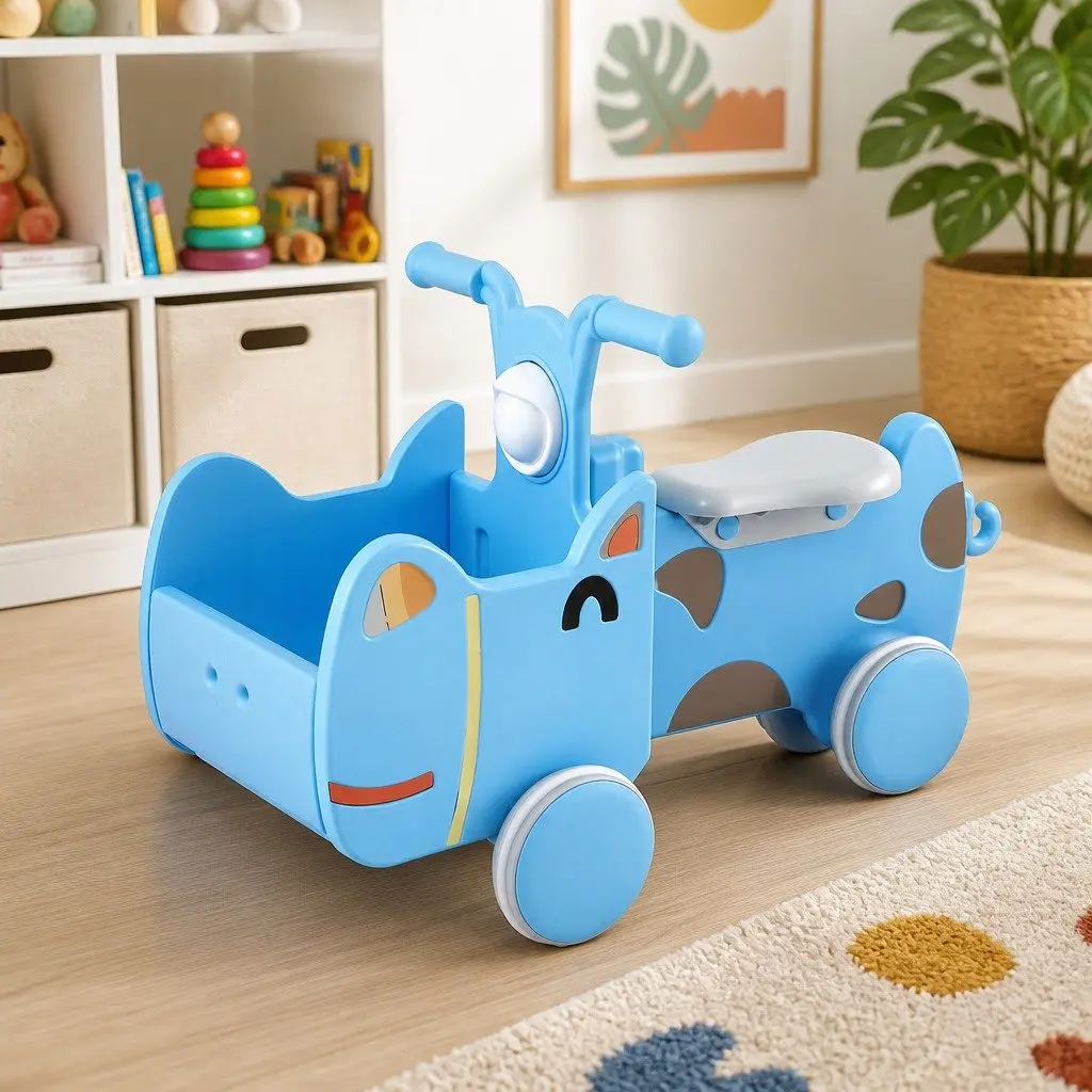 Blue Kids Ride On Push Car Toy for Toddlers