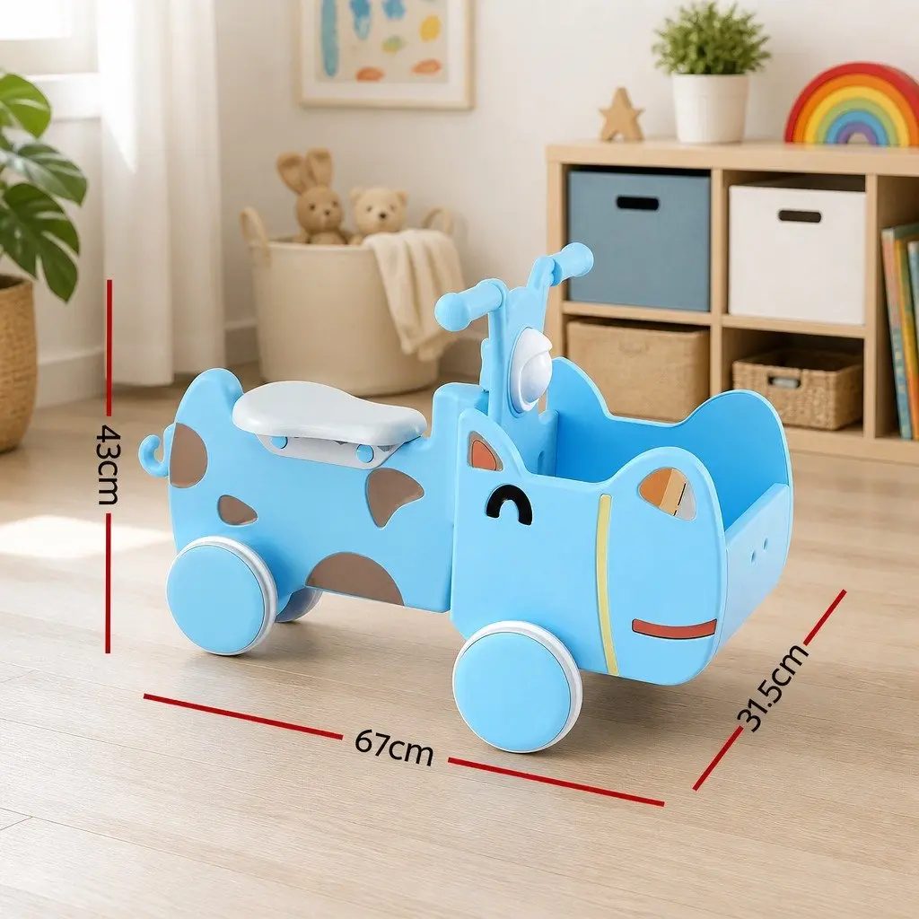 Blue Kids Ride On Push Car Toy for Toddlers