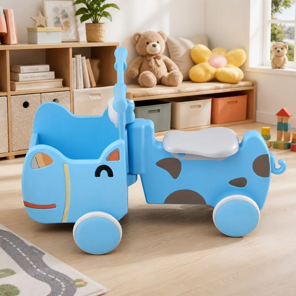 Blue Kids Ride On Push Car Toy for Toddlers