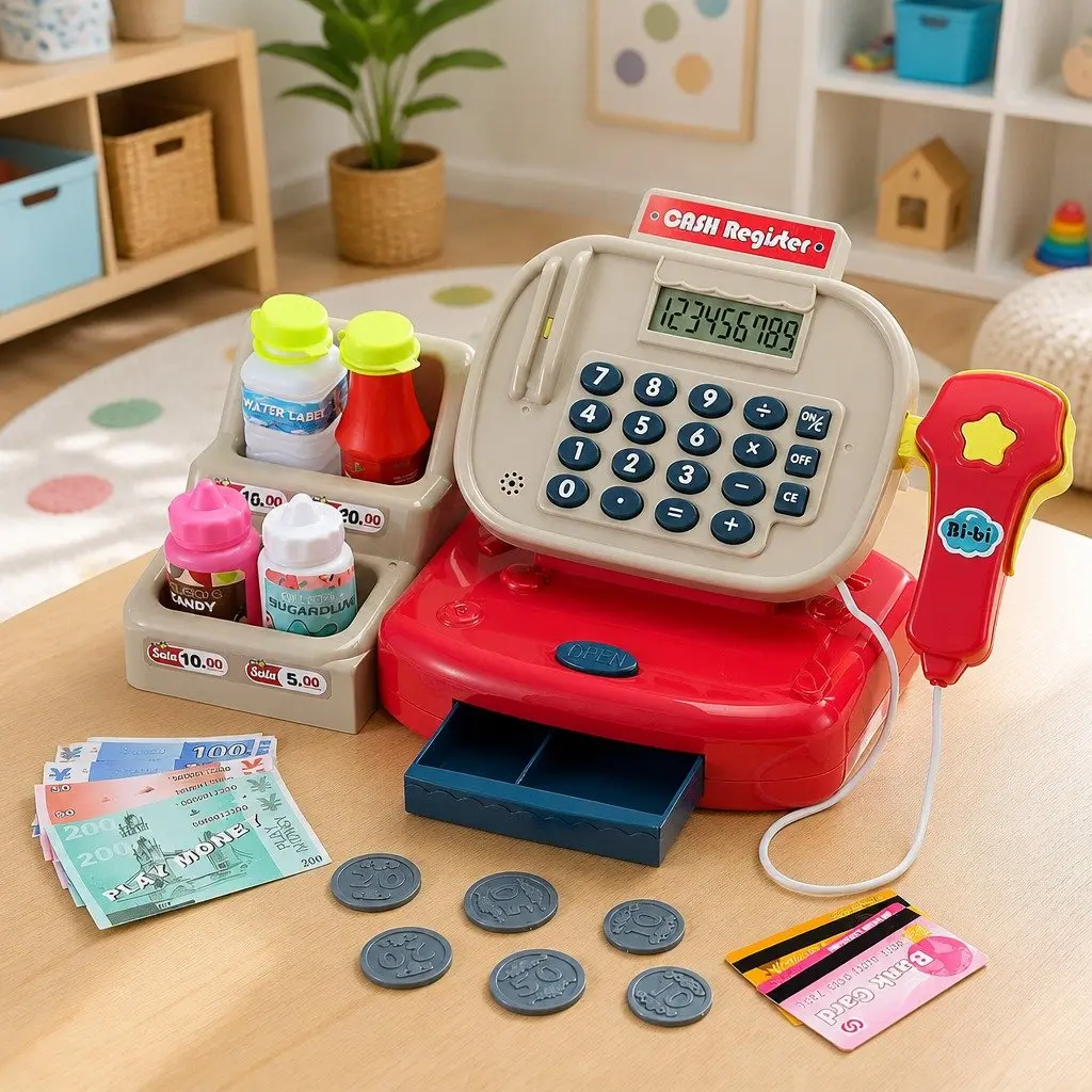 Kids Cash Register Play Set with Accessories