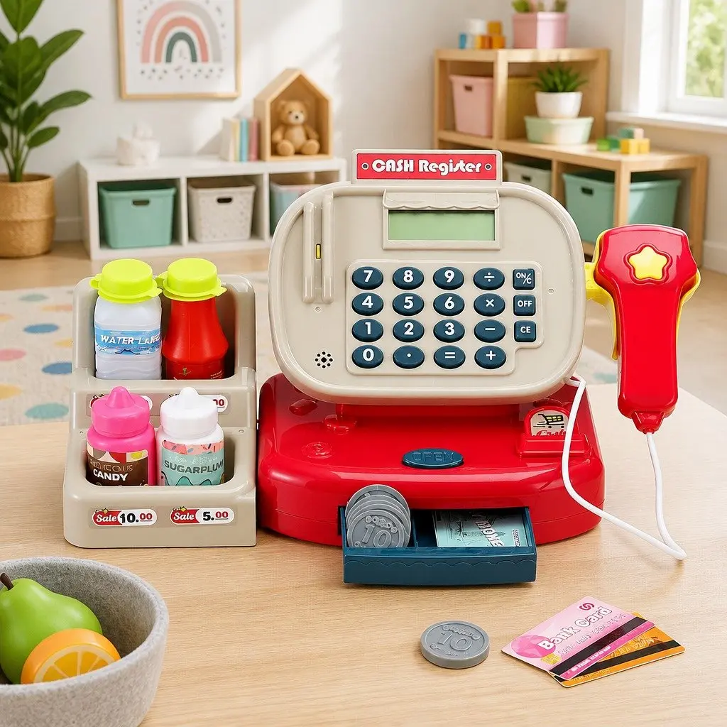 Kids Cash Register Play Set with Accessories