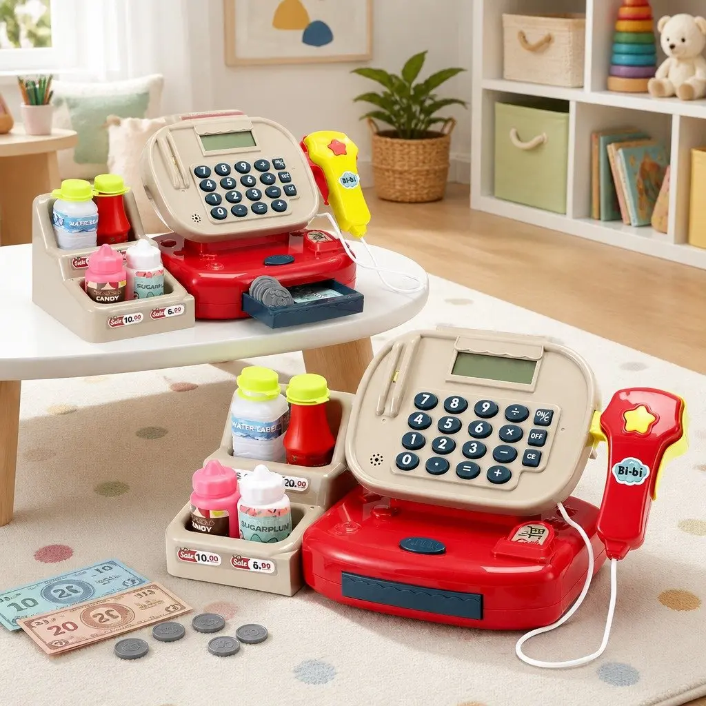 Kids Cash Register Play Set with Accessories