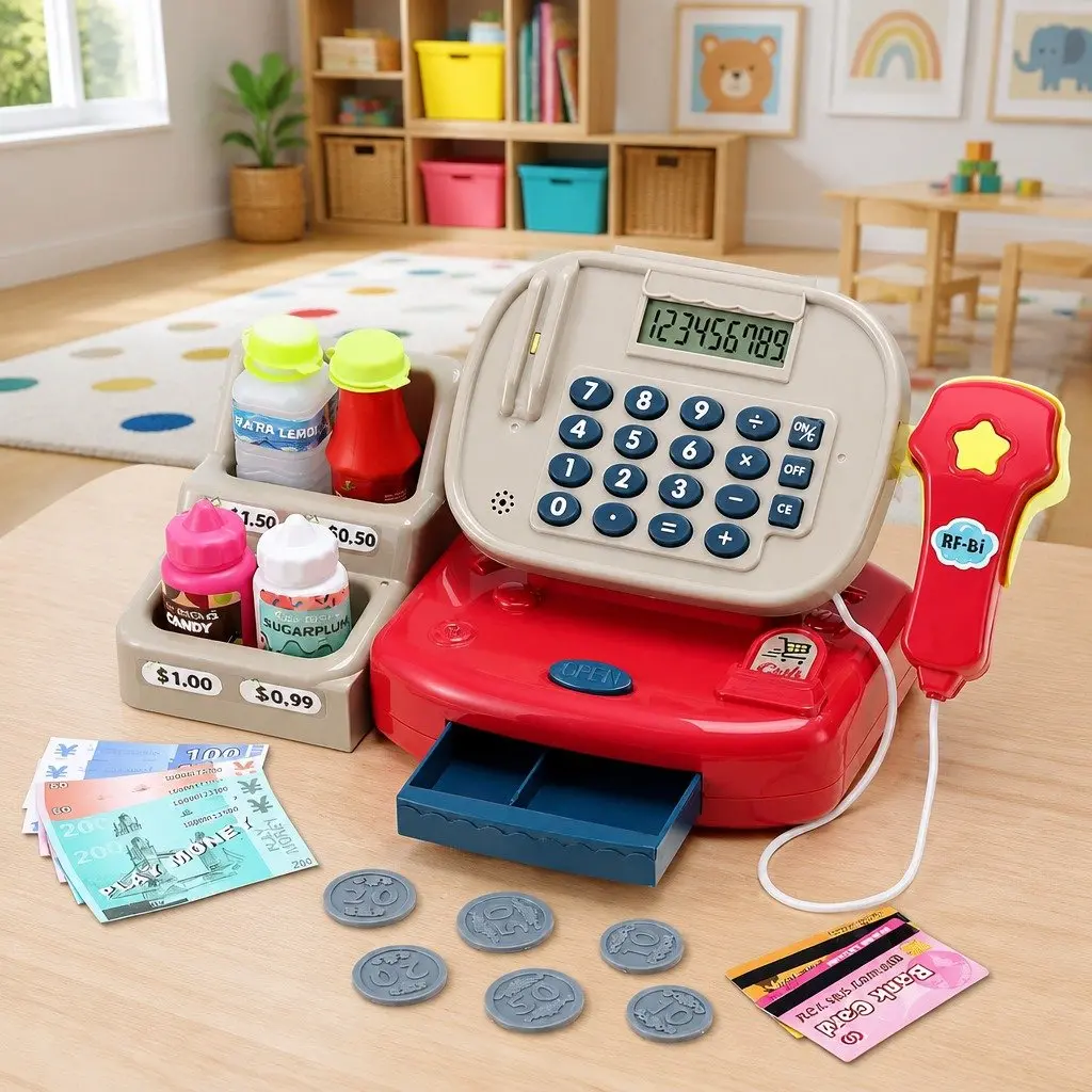 Kids Cash Register Play Set with Accessories