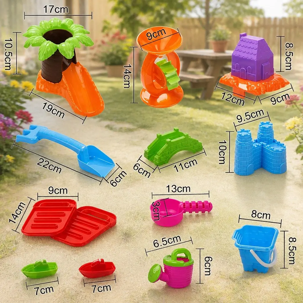 Sand and Water Table Play Set Non-toxic Plastic 62 x 43 x 53cm Multi-coloured