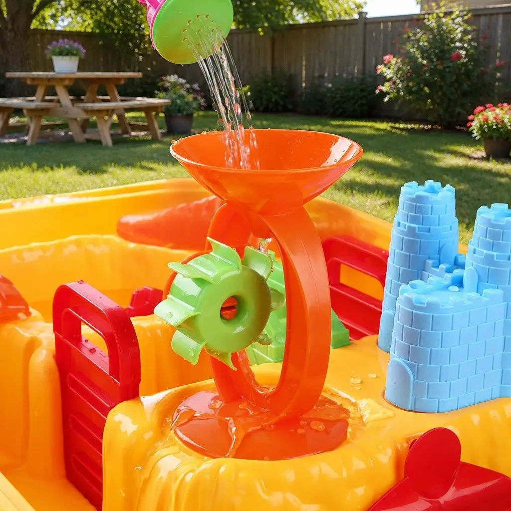 Sand and Water Table Play Set Non-toxic Plastic 62 x 43 x 53cm Multi-coloured