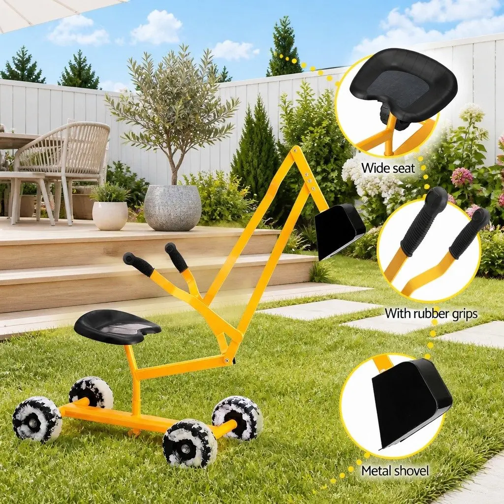 Ride-On Digger and Sand Water Table Set