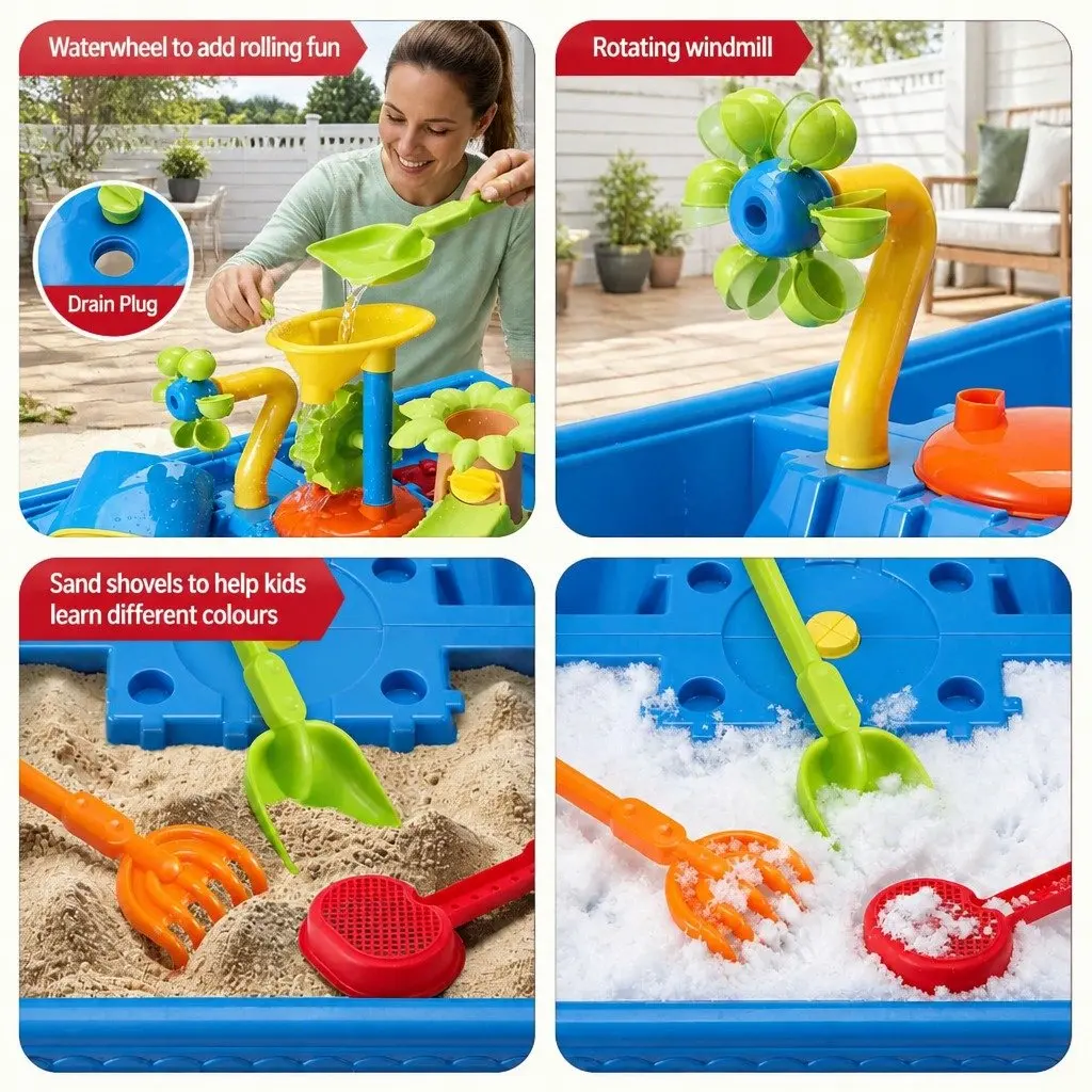 Ride-On Digger and Sand Water Table Set