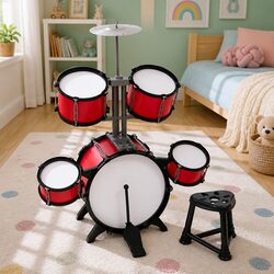 Durable 7-Piece Kids Drum Set for Young Musicians