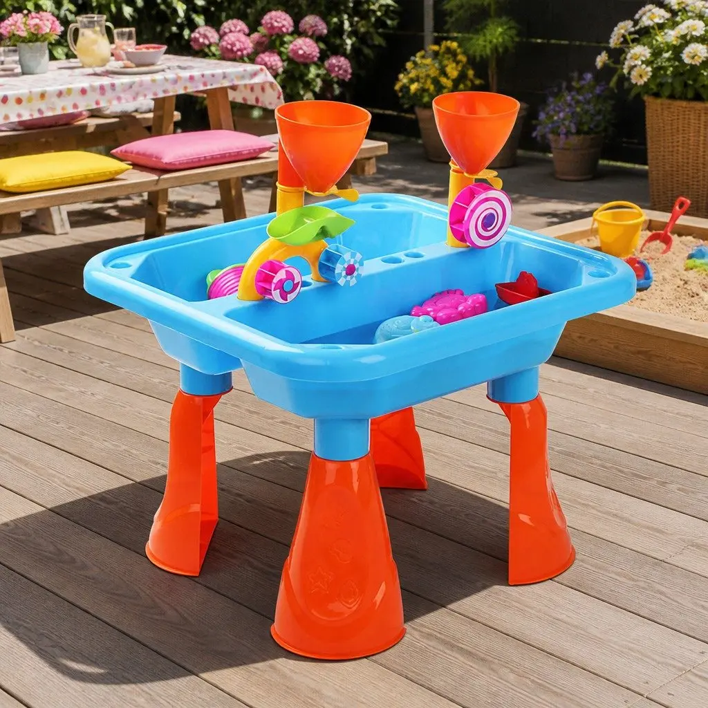 Kids Sand and Water Table Set for Outdoor Fun
