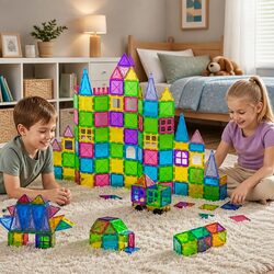 Educational Magnetic Tiles Building Blocks 100pcs Set