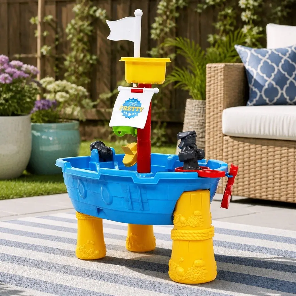 Kids Sand Water Table Plastic 30cm x 46cm x 55cm Blue