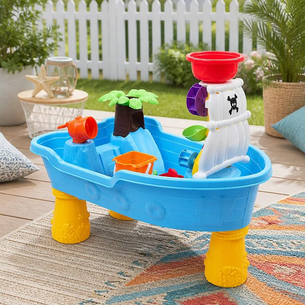Pirate Ship Sand Water Table for Kids 3+ Years