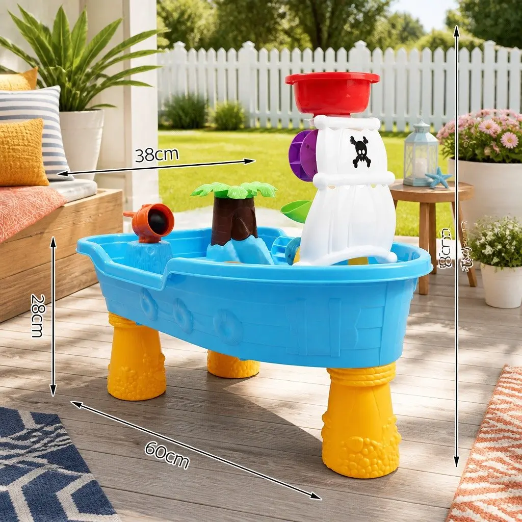 Pirate Ship Sand Water Table for Kids 3+ Years