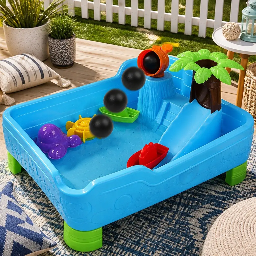 Pirate Ship Sand Water Table for Kids 3+ Years