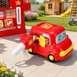Durable Kids Gas Station Toy Pump Playset with Sounds